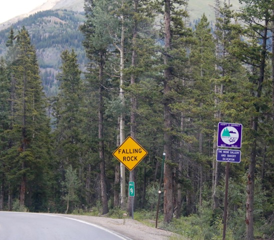 Post 23A Falling Rock Sign