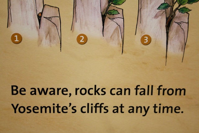 Post 23F Yosemite Cliff Rocks Sign